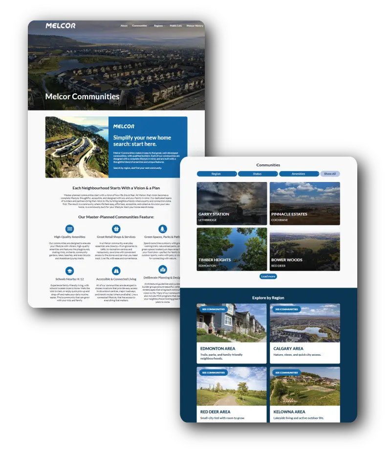 Melcor Communities Website